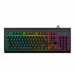 SVEN KB-G8400 Programmable Gaming Keyboard, membrane with tactile feedback,104 keys, 12Fn-keys, Customizable RGB backlight, 1.8m durable braided cable, USB, Black, Rus/Ukr/Eng